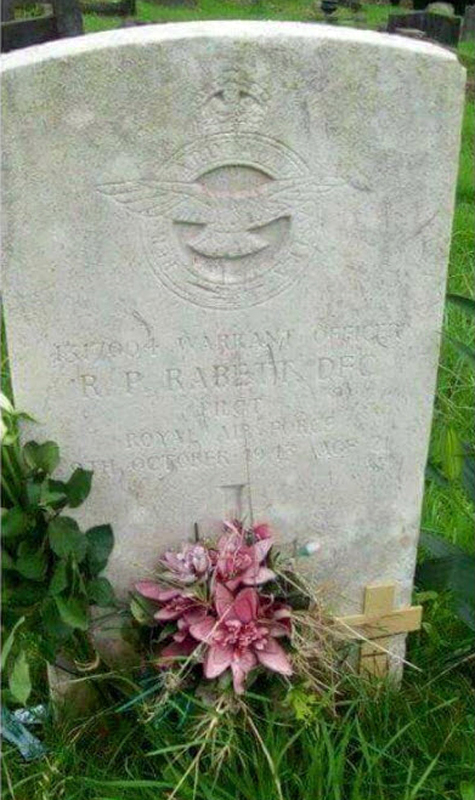 W/O Reginald Paul Rabbett&nbsp; DFC<br /><br /><br />died on active duty - October 9th, 1943